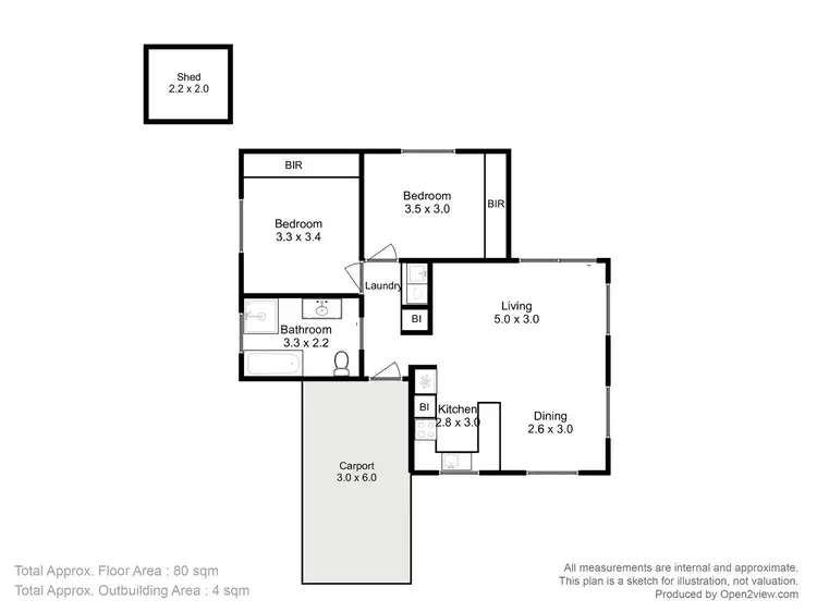 Floorplan of Homely house listing, 1/49 Mariah Crescent, Oakdowns TAS 7019