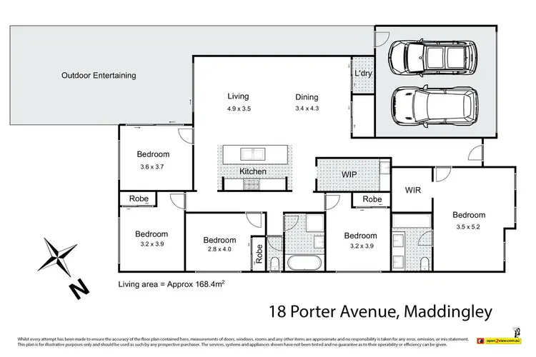 Floorplan of Homely house listing, 18 Porter Avenue, Maddingley VIC 3340