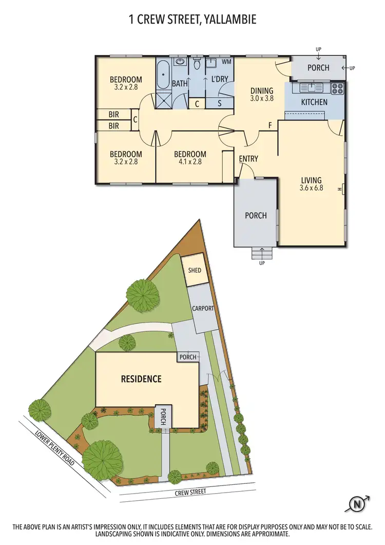 Floorplan of Homely house listing, 1 Crew Street, Yallambie VIC 3085