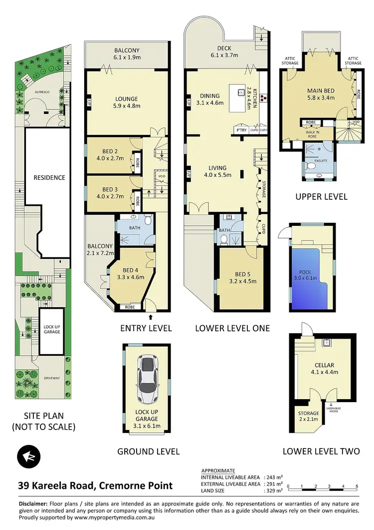 Floorplan of Homely house listing, 39 Kareela Road, Cremorne Point NSW 2090