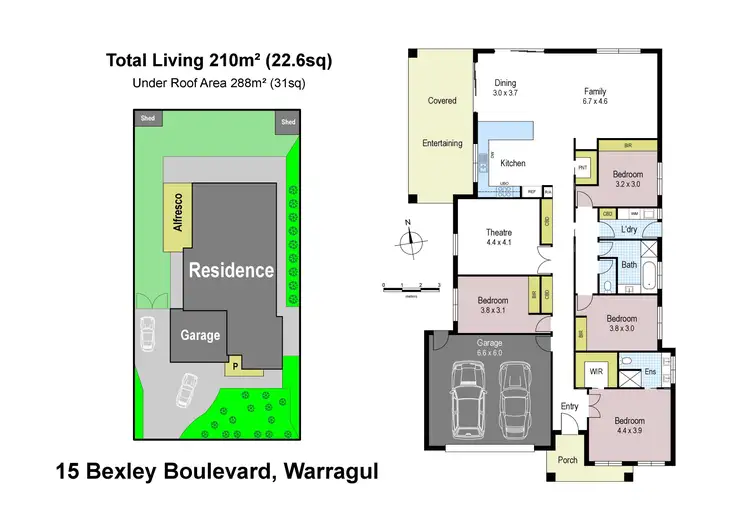Floorplan of Homely house listing, 15 Bexley Boulevard, Drouin VIC 3818