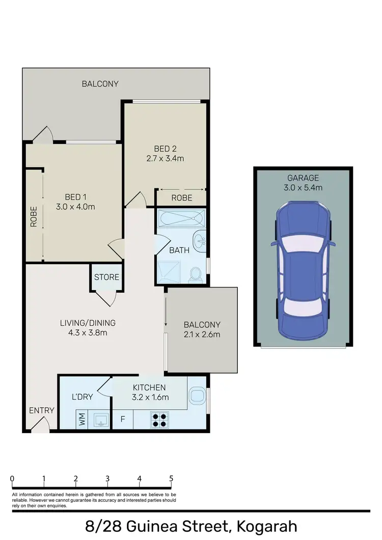 Floorplan of Homely unit listing, 8/28 Guinea Street, Kogarah NSW 2217