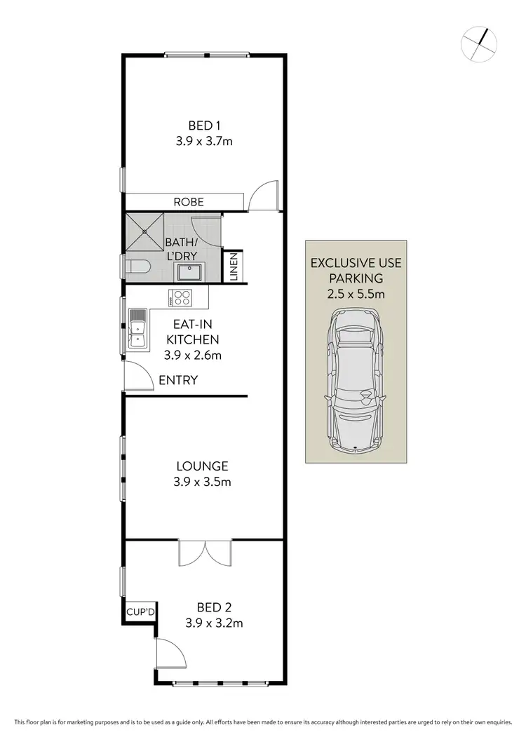 Floorplan of Homely apartment listing, 4/64 Grosvenor Crescent, Summer Hill NSW 2130