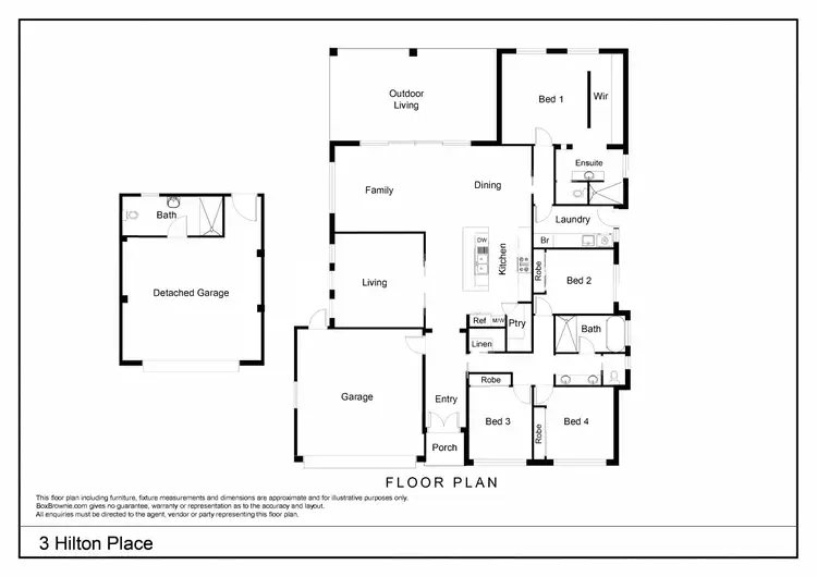 Floorplan of Homely house listing, 3 Hilton Place, Dubbo NSW 2830