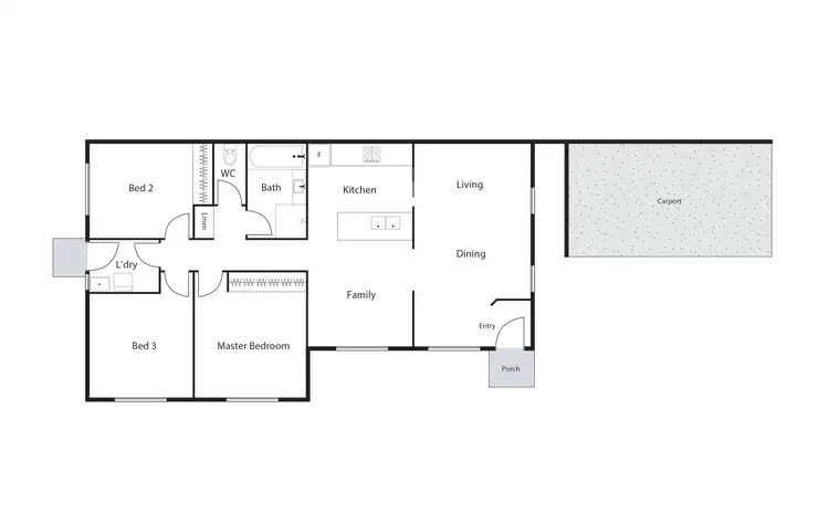 Floorplan of Homely house listing, 1 Downward Place, Kambah ACT 2902