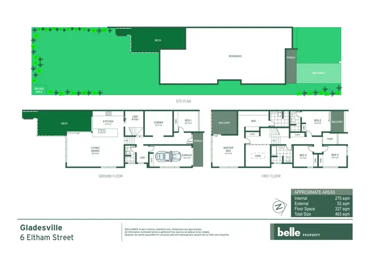 Floorplan of Homely semi-detached listing, 6 Eltham Street, Gladesville NSW 2111