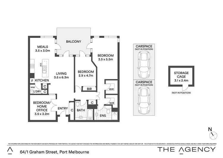 Floorplan of Homely apartment listing, 64/1 Graham Street, Port Melbourne VIC 3207