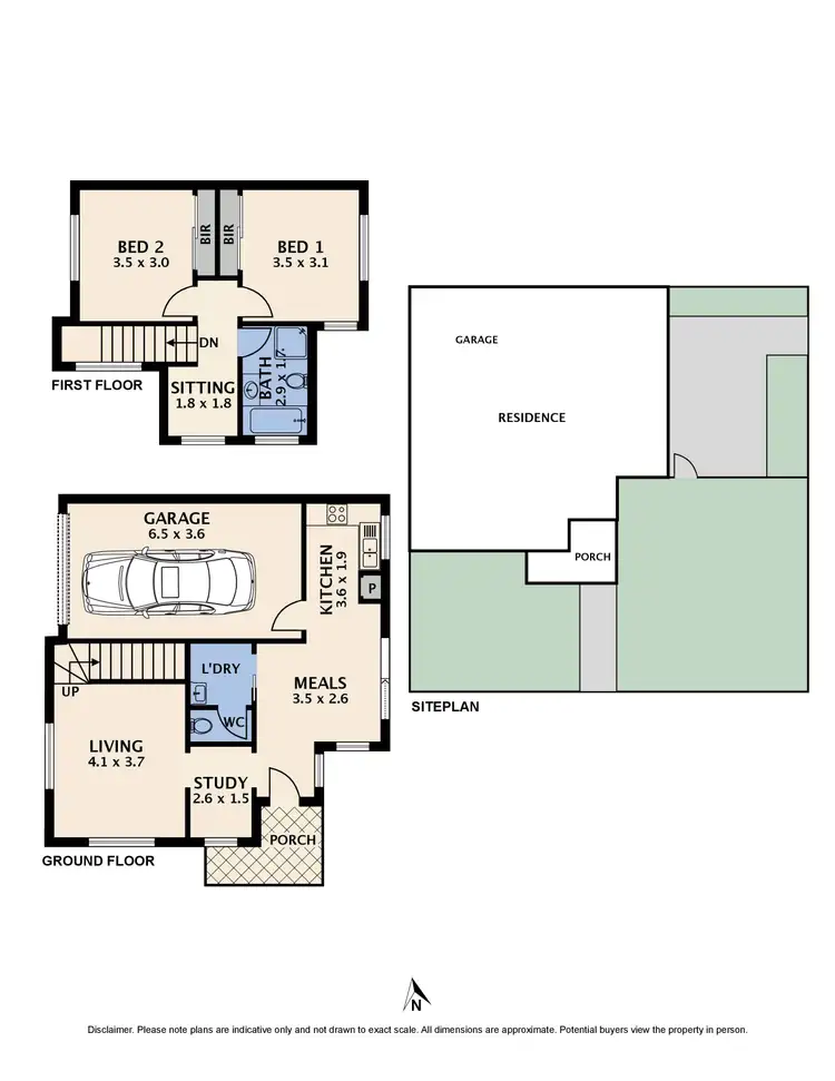 Floorplan of Homely townhouse listing, 1/76 Southernhay Street, Reservoir VIC 3073