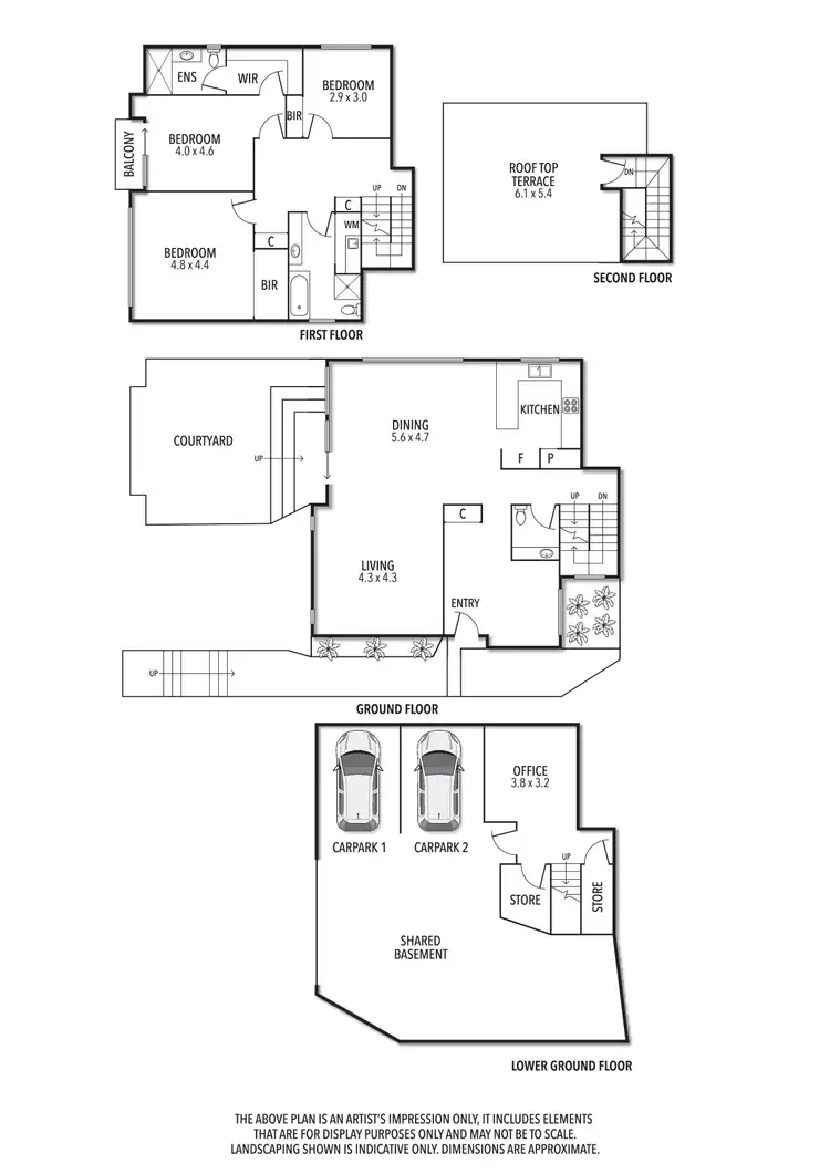 Floorplan of Homely townhouse listing, 1/111 Thomas Street, Brighton East VIC 3187