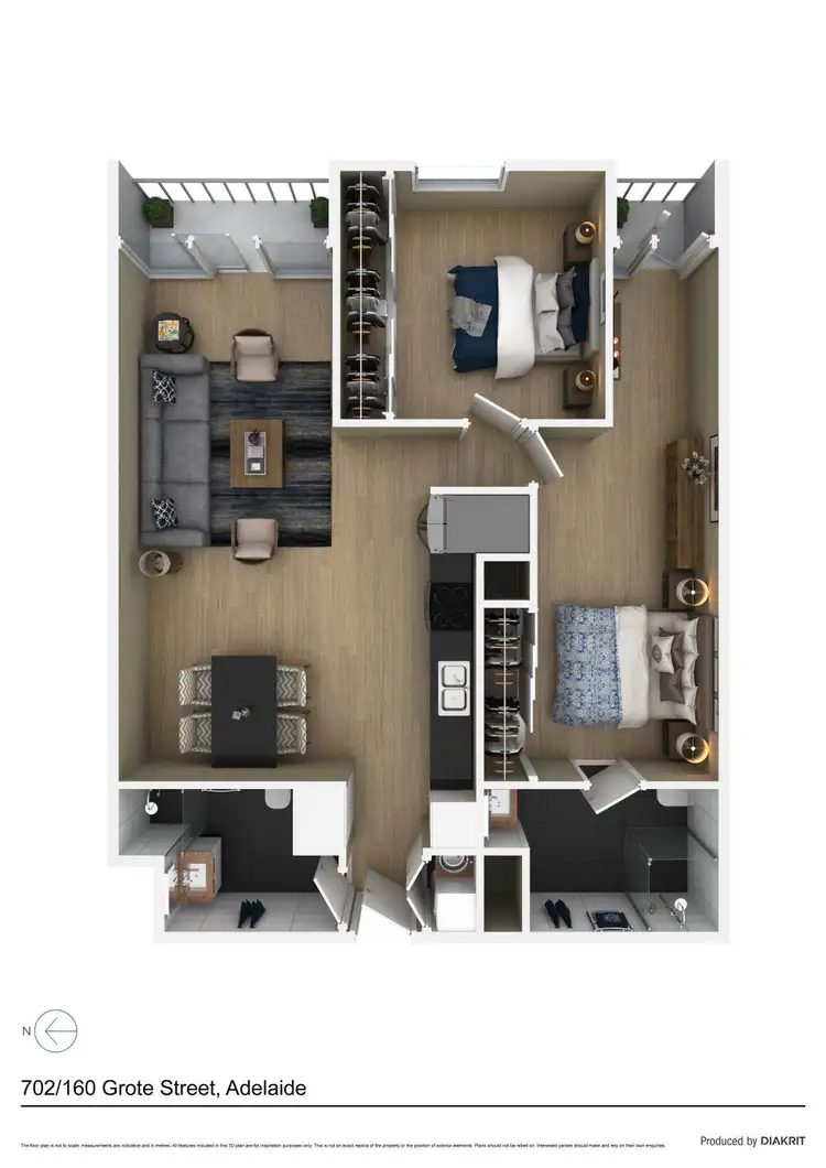Floorplan of Homely apartment listing, 702/160 Grote Street, Adelaide SA 5000