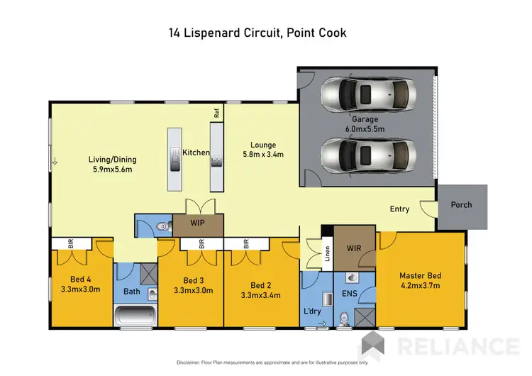 Floorplan of Homely house listing, 14 Lispenard Circuit, Point Cook VIC 3030