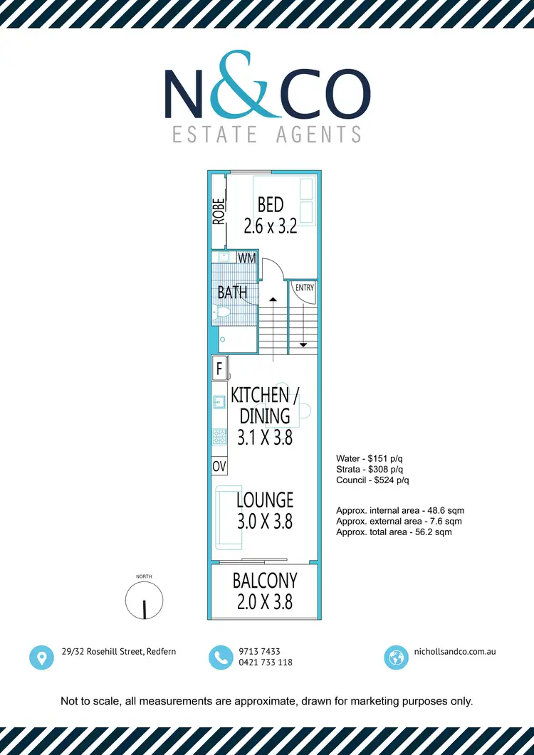 Floorplan of Homely apartment listing, 29/32 Rosehill Street, Redfern NSW 2016