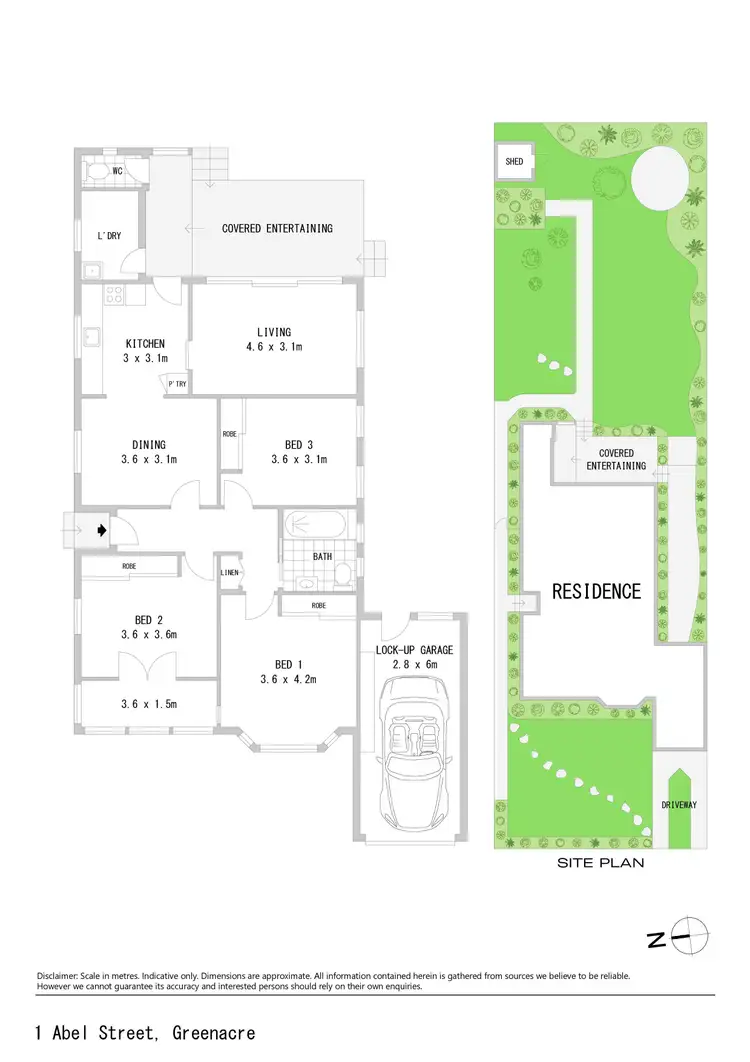 Floorplan of Homely house listing, 1 Abel Street, Greenacre NSW 2190