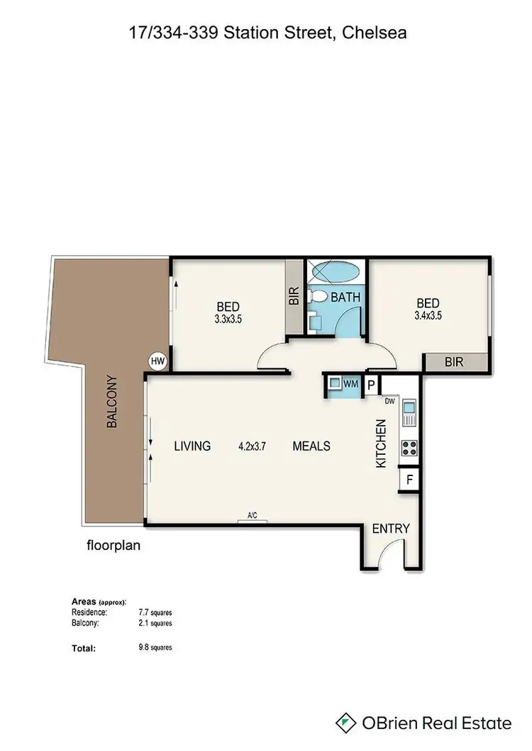 Floorplan of Homely unit listing, 17/334-339 Station Street, Chelsea VIC 3196