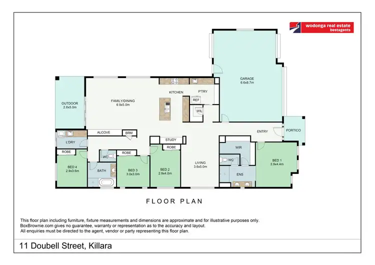 Floorplan of Homely house listing, 11 Doubell Street, Killara VIC 3691