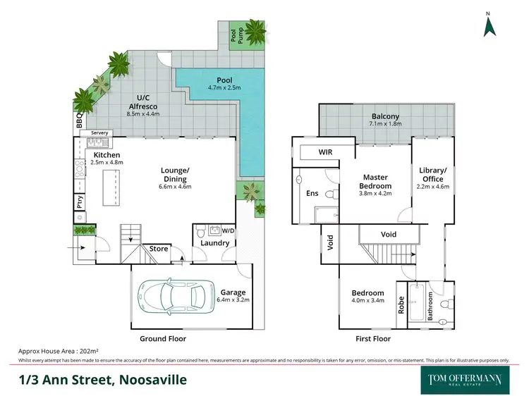 Floorplan of Homely unit listing, 1/3 Ann Street, Noosaville QLD 4566