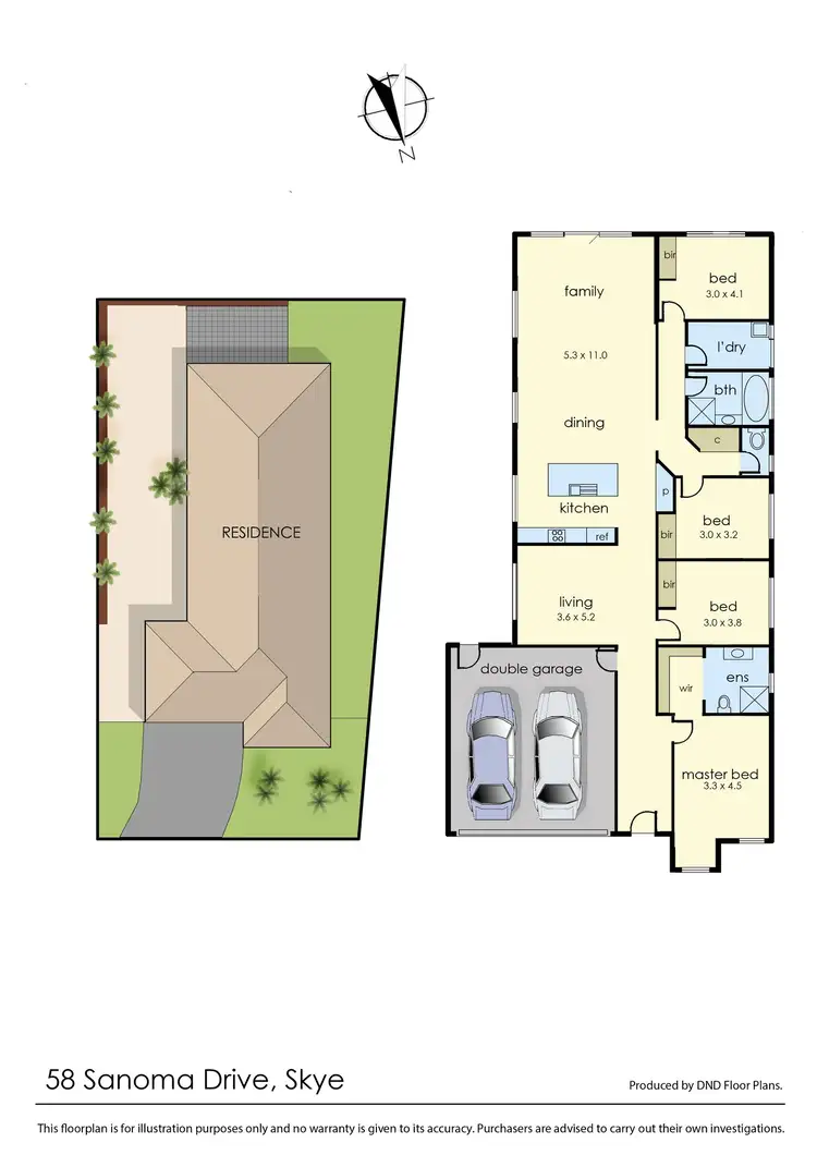 Floorplan of Homely house listing, 58 Sanoma Drive, Skye VIC 3977