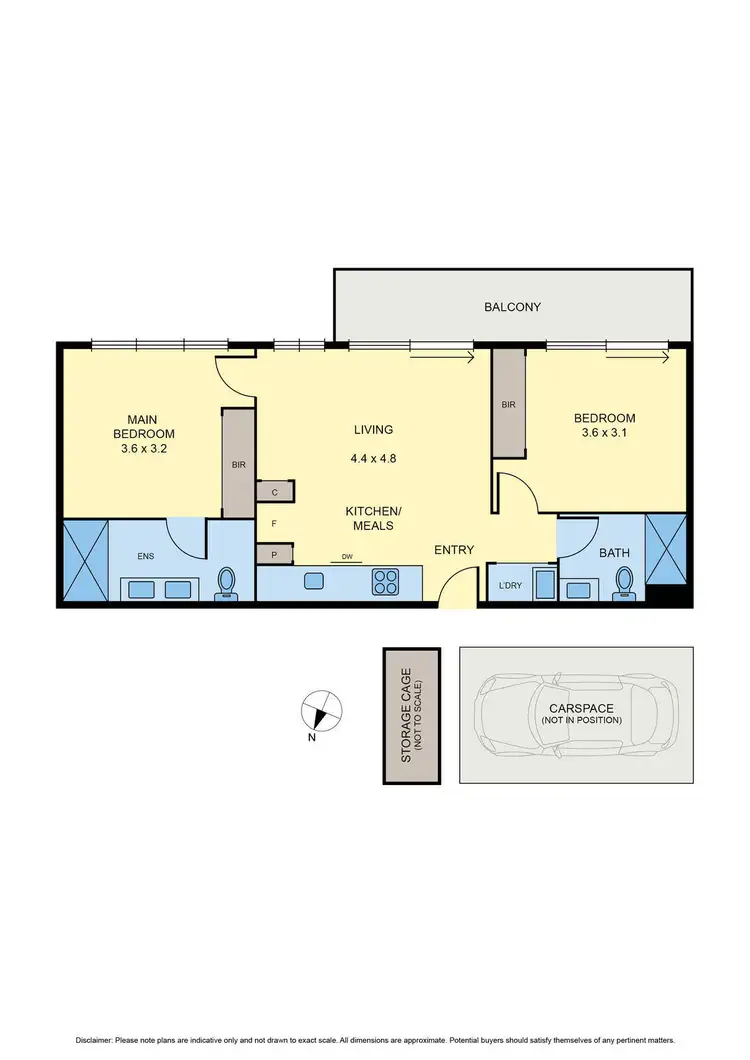 Floorplan of Homely apartment listing, 505/1050 Mt Alexander Road, Essendon VIC 3040