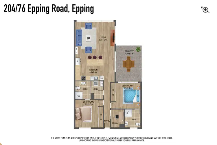 Floorplan of Homely apartment listing, 204/76 Epping Road, Epping VIC 3076