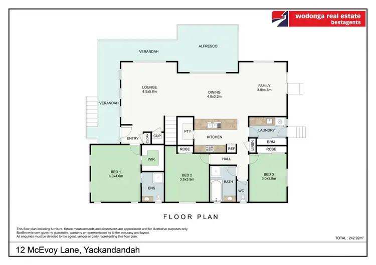 Floorplan of Homely house listing, 12 McEvoy Lane, Yackandandah VIC 3749