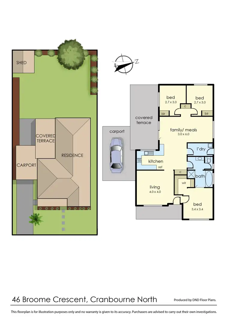 Floorplan of Homely house listing, 46 Broome Crescent, Cranbourne North VIC 3977