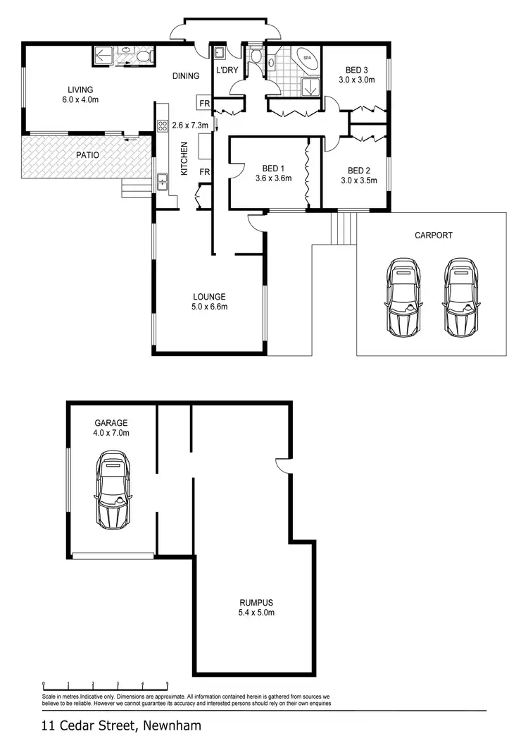 Floorplan of Homely house listing, 11 Cedar Street, Newnham TAS 7248