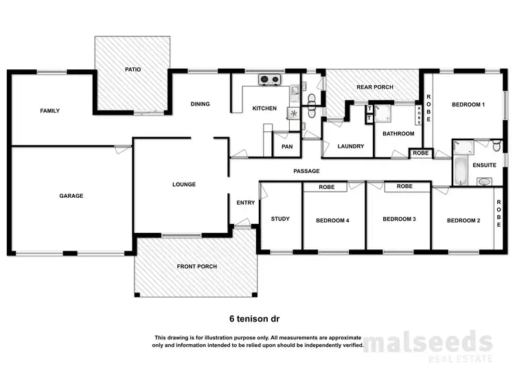 Floorplan of Homely house listing, 6 Tenison Drive, Mount Gambier SA 5290