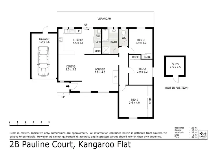 Floorplan of Homely house listing, 2B Pauline Court, Kangaroo Flat VIC 3555