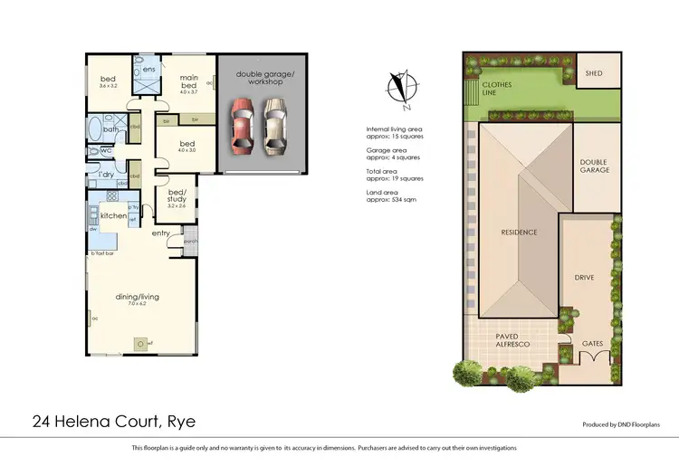 Floorplan of Homely house listing, 24 Helena Court, Rye VIC 3941