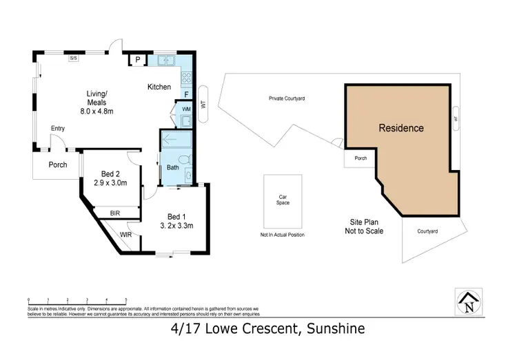 Floorplan of Homely unit listing, 4/17 Lowe Crescent, Sunshine VIC 3020