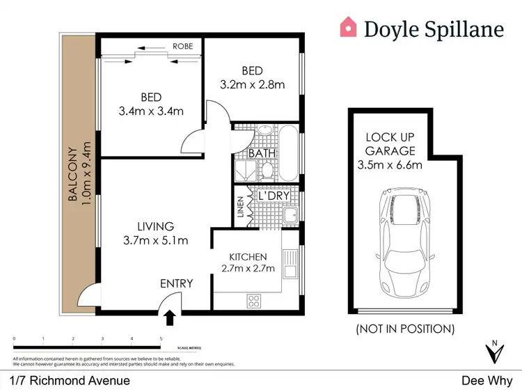 Floorplan of Homely apartment listing, 1/7 Richmond Avenue, Dee Why NSW 2099