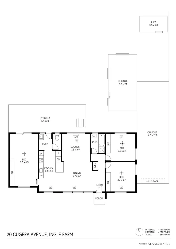 Floorplan of Homely house listing, 20 Cugera Avenue, Ingle Farm SA 5098