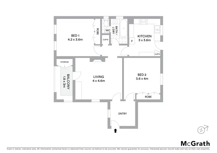 Floorplan of Homely apartment listing, 8/20 Princes Street, St Kilda VIC 3182