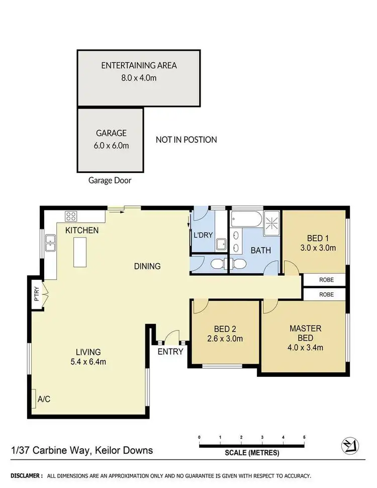 Floorplan of Homely unit listing, 1/37 Carbine Way, Keilor Downs VIC 3038