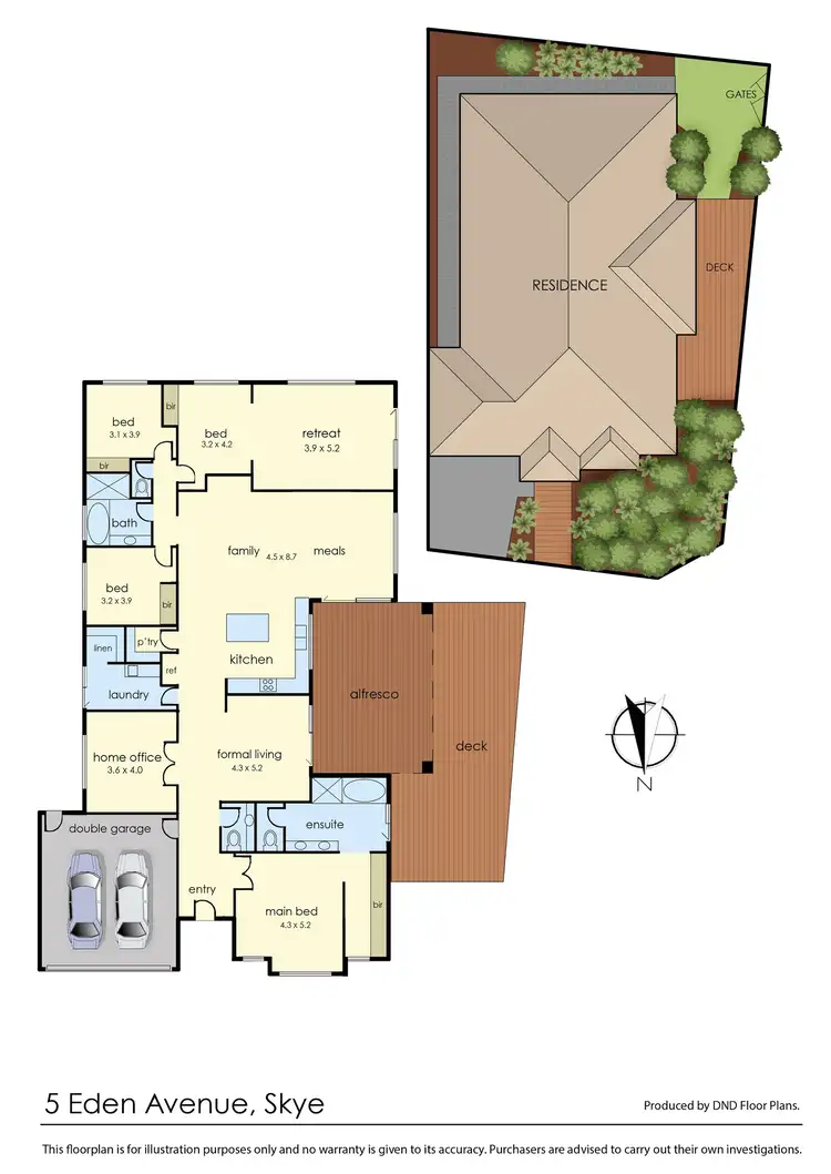 Floorplan of Homely house listing, 5 Eden Avenue, Skye VIC 3977