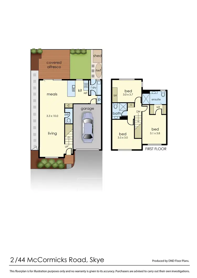 Floorplan of Homely unit listing, 2/44 Mccormicks Road, Skye VIC 3977