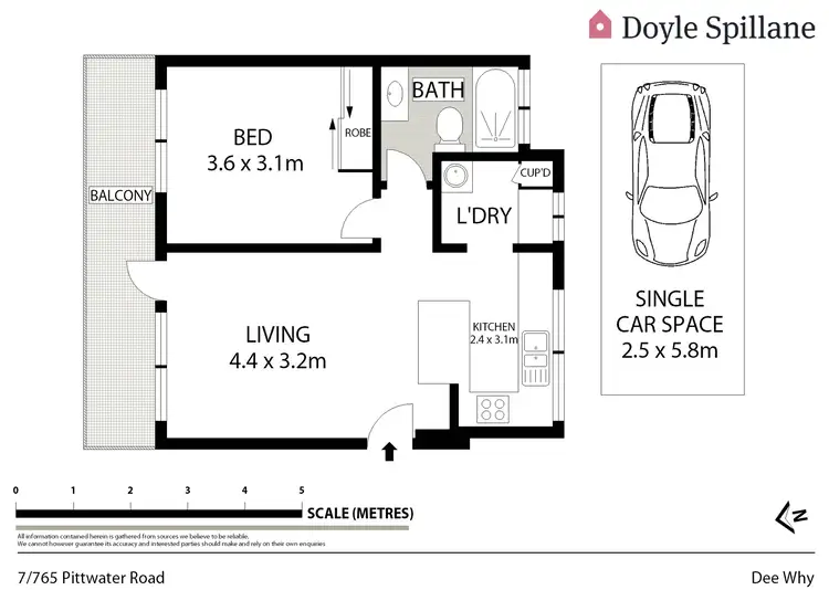 Floorplan of Homely unit listing, 7/765 Pittwater Road, Dee Why NSW 2099