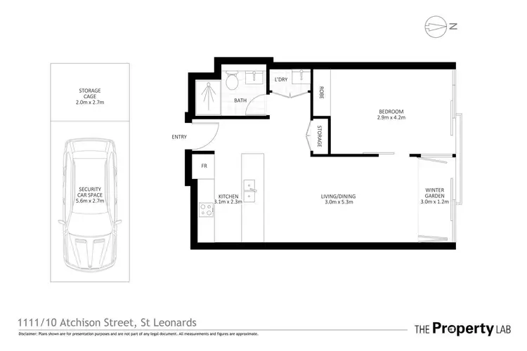 Floorplan of Homely apartment listing, 1111/10 Atchison Street, St Leonards NSW 2065