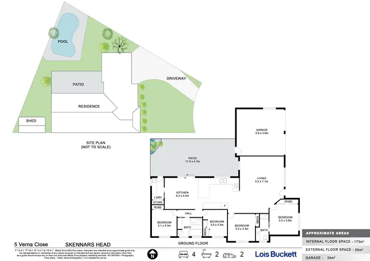Floorplan of Homely house listing, 5 Verna Close, Skennars Head NSW 2478