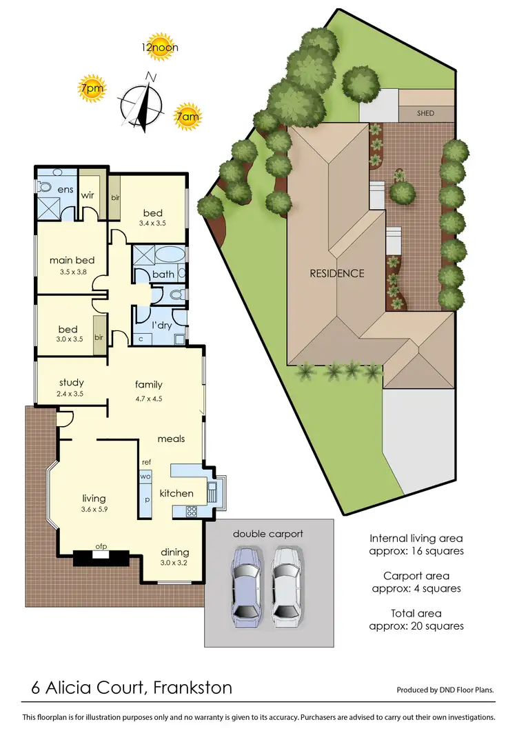 Floorplan of Homely house listing, 6 Alicia Court, Frankston VIC 3199