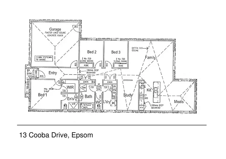 Floorplan of Homely house listing, 13 Cooba Drive, Epsom VIC 3551