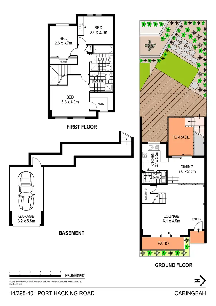 Floorplan of Homely townhouse listing, 14/395 Port Hacking Road, Caringbah NSW 2229
