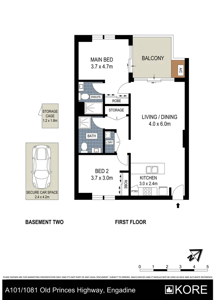 Floorplan of Homely apartment listing, A101/1081 Old Princes Highway, Engadine NSW 2233
