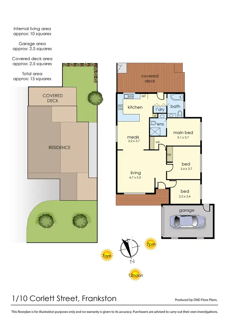 Floorplan of Homely unit listing, 1/10 Corlett Street, Frankston VIC 3199