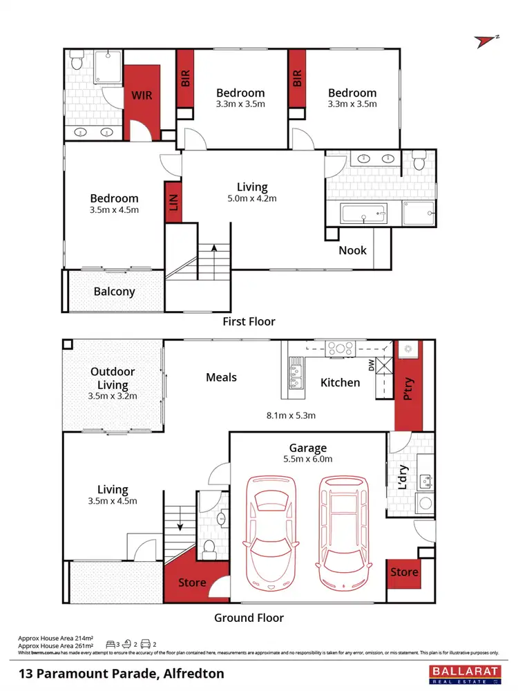 Floorplan of Homely house listing, 13 Paramount Parade, Alfredton VIC 3350