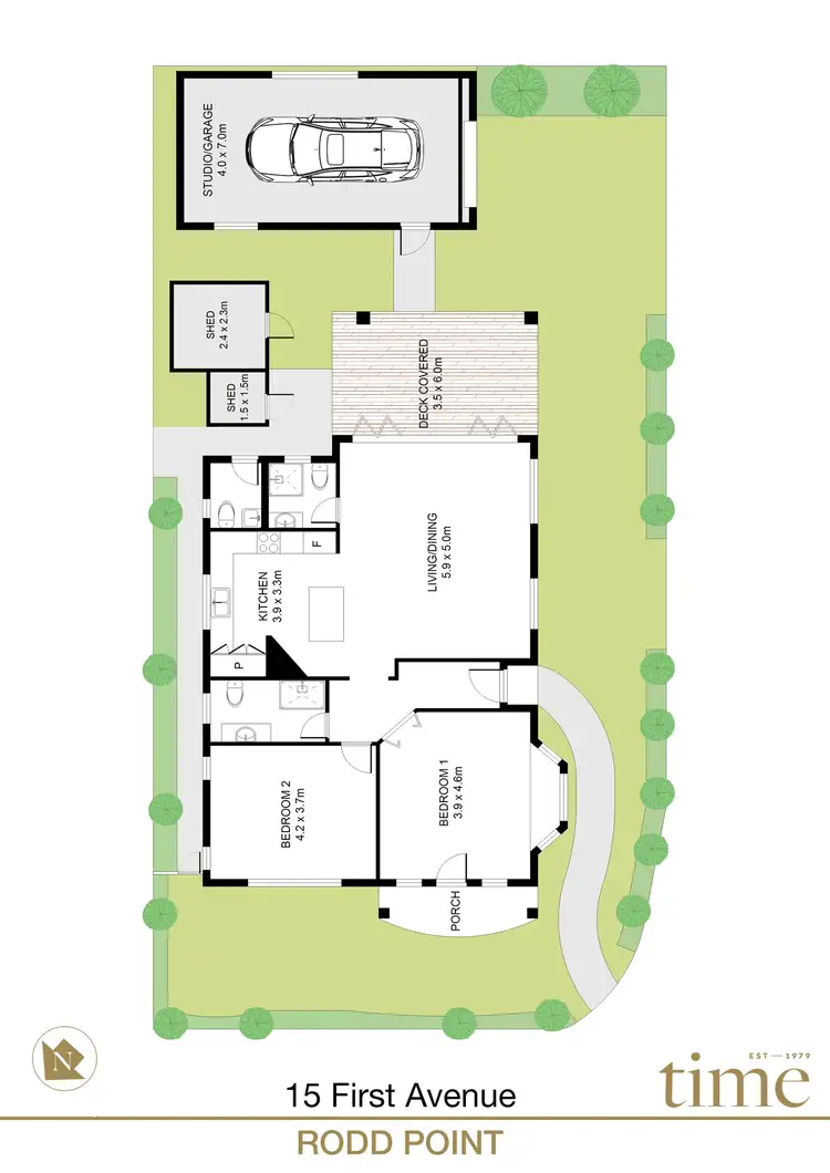 Floorplan of Homely house listing, 15 First Avenue, Rodd Point NSW 2046