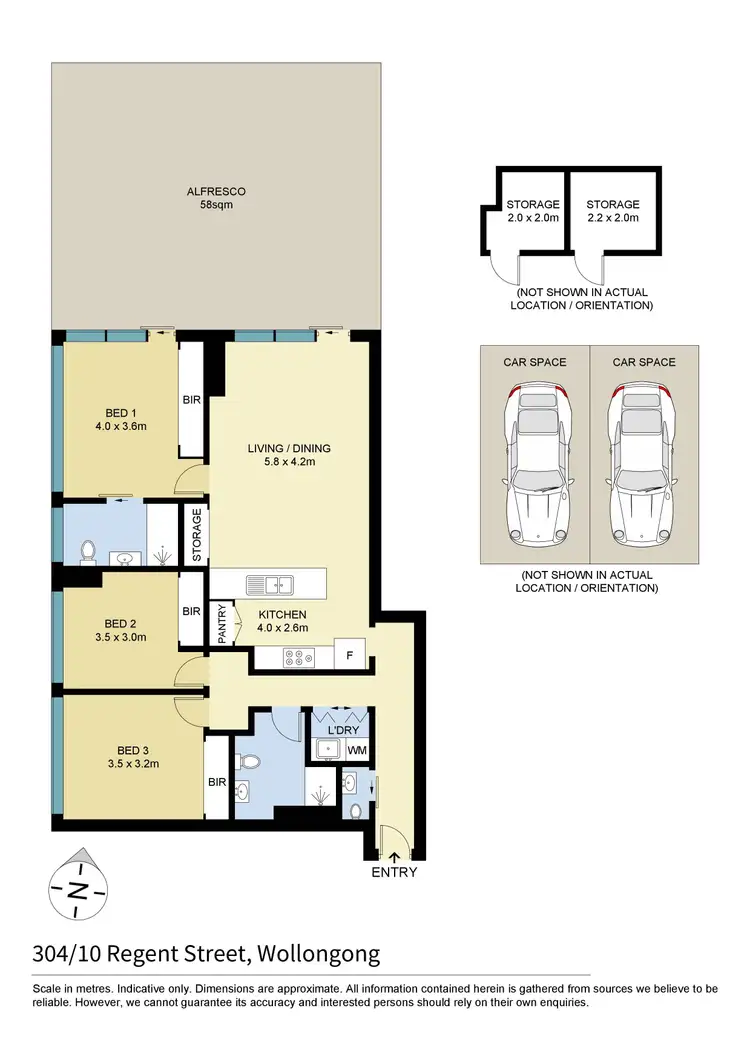 Floorplan of Homely apartment listing, 304/10 Regent Street, Wollongong NSW 2500