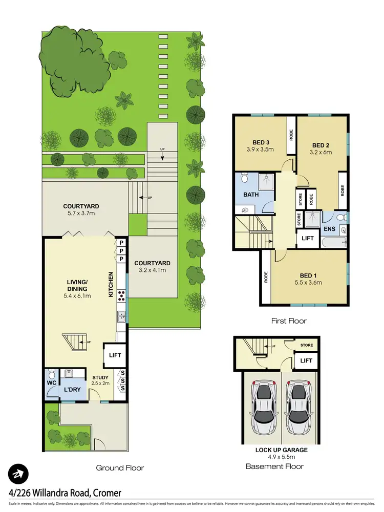 Floorplan of Homely townhouse listing, 4/226 Willandra Road, Cromer NSW 2099