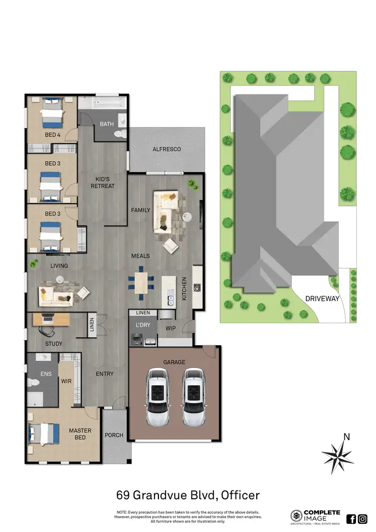Floorplan of Homely house listing, 69 Grandvue Boulevard, Officer VIC 3809