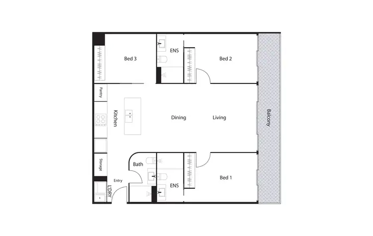 Floorplan of Homely apartment listing, 28/217 Northbourne Avenue, Turner ACT 2612